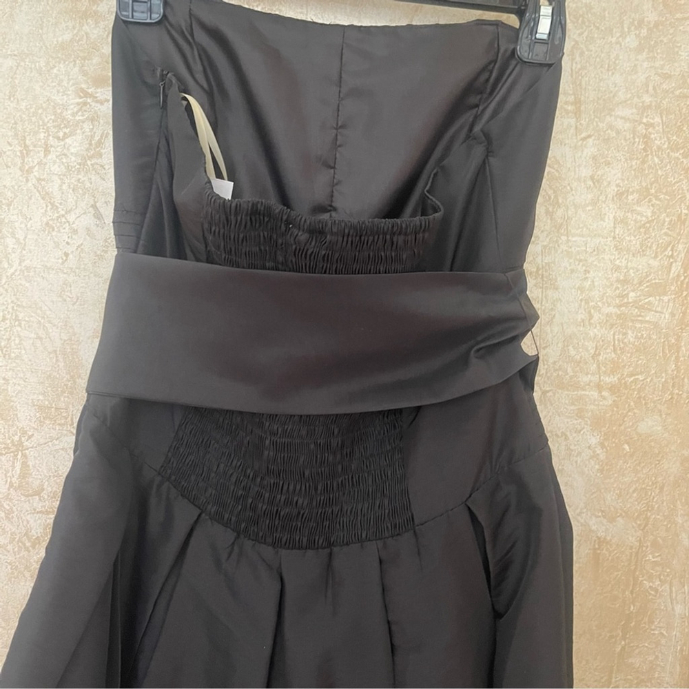 Romeo & Juliet Couture Shiny Black Strapless Fit & Flare Cocktail Dress M Fairy - Picture 10 of 17